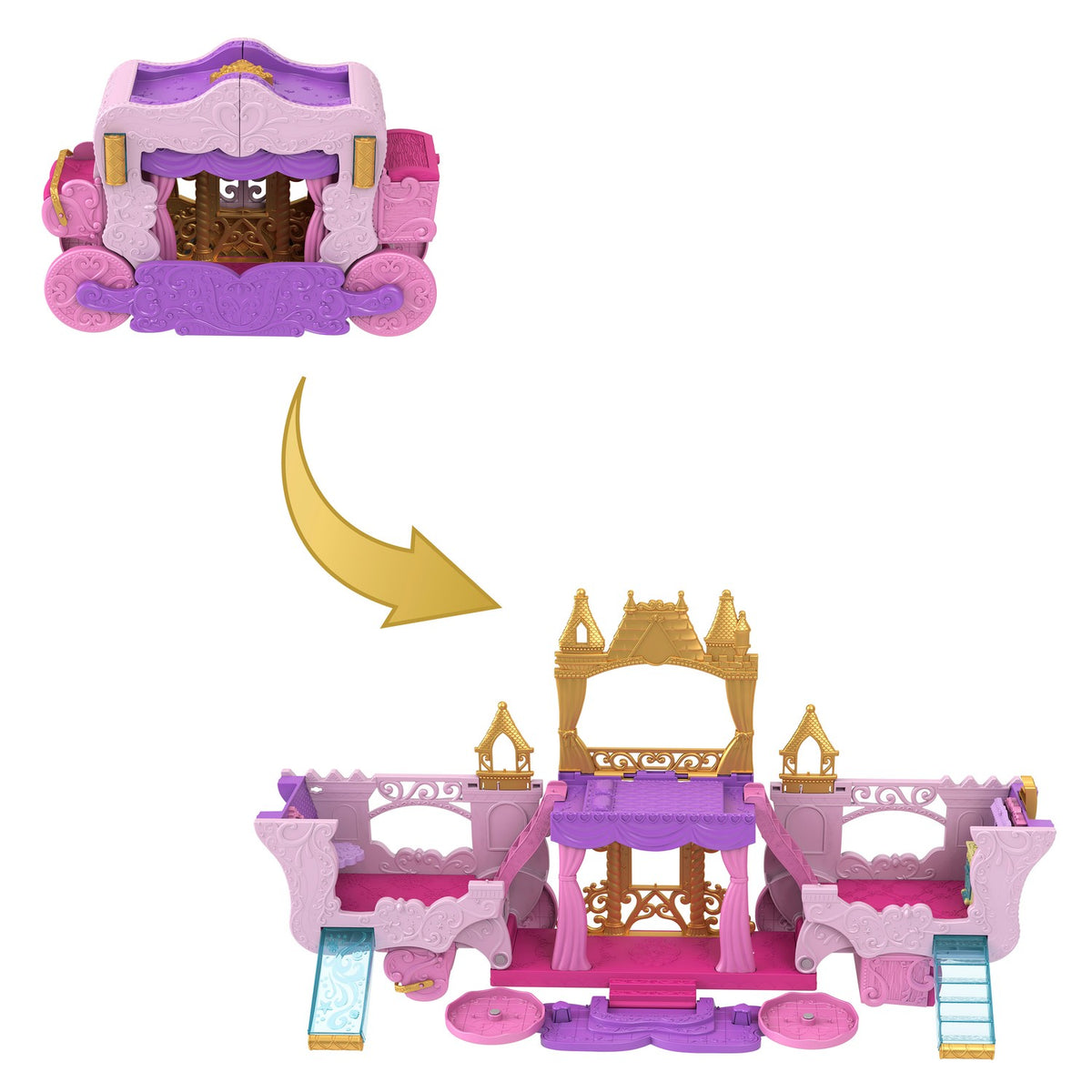 Disney Princess Small Dolls Carriage To Castle
