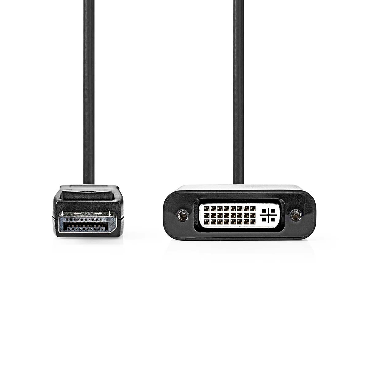 Displayport adapter | DisplayPort Male | DVI-D 24+1-Pin Female | 1080p | Nickel Plated | Straight | 0.20 m | Round | PVC | ABS | Black | Plastic bag