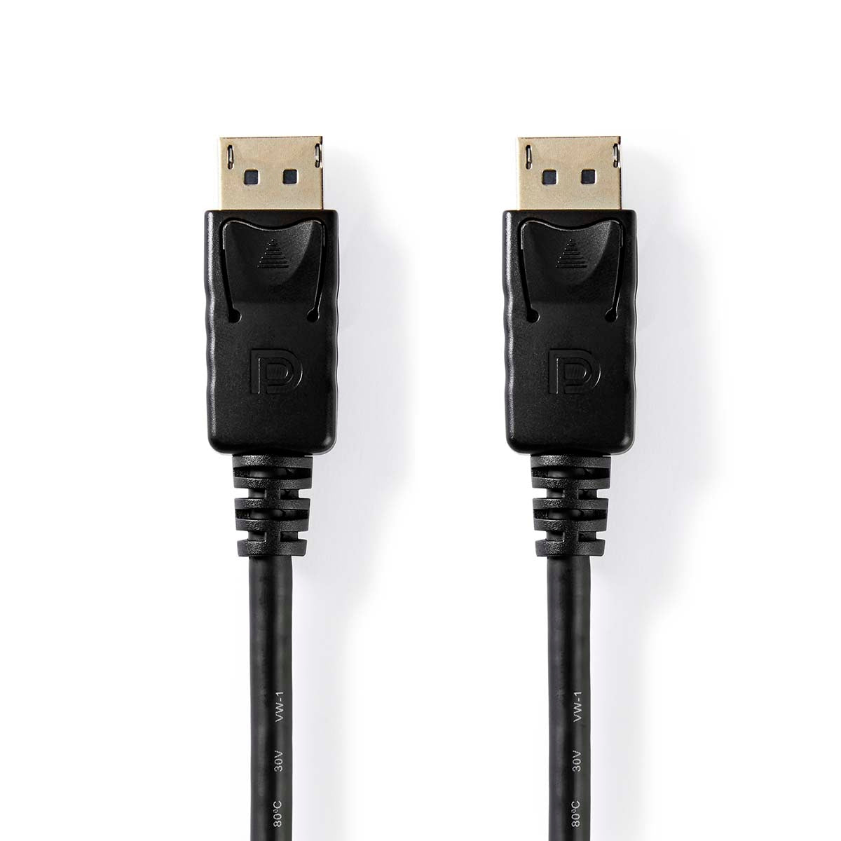 Displayport cable | DisplayPort Male | DisplayPort Male | Nickel Plated | 2.00 m | Round | PVC | Label