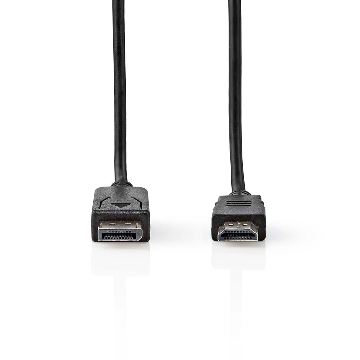 Displayport cable | DisplayPort Male | HDMI™ Connector | 4K@60Hz | Nickel Plated | 2.00 m | Round | PVC | Black | Label