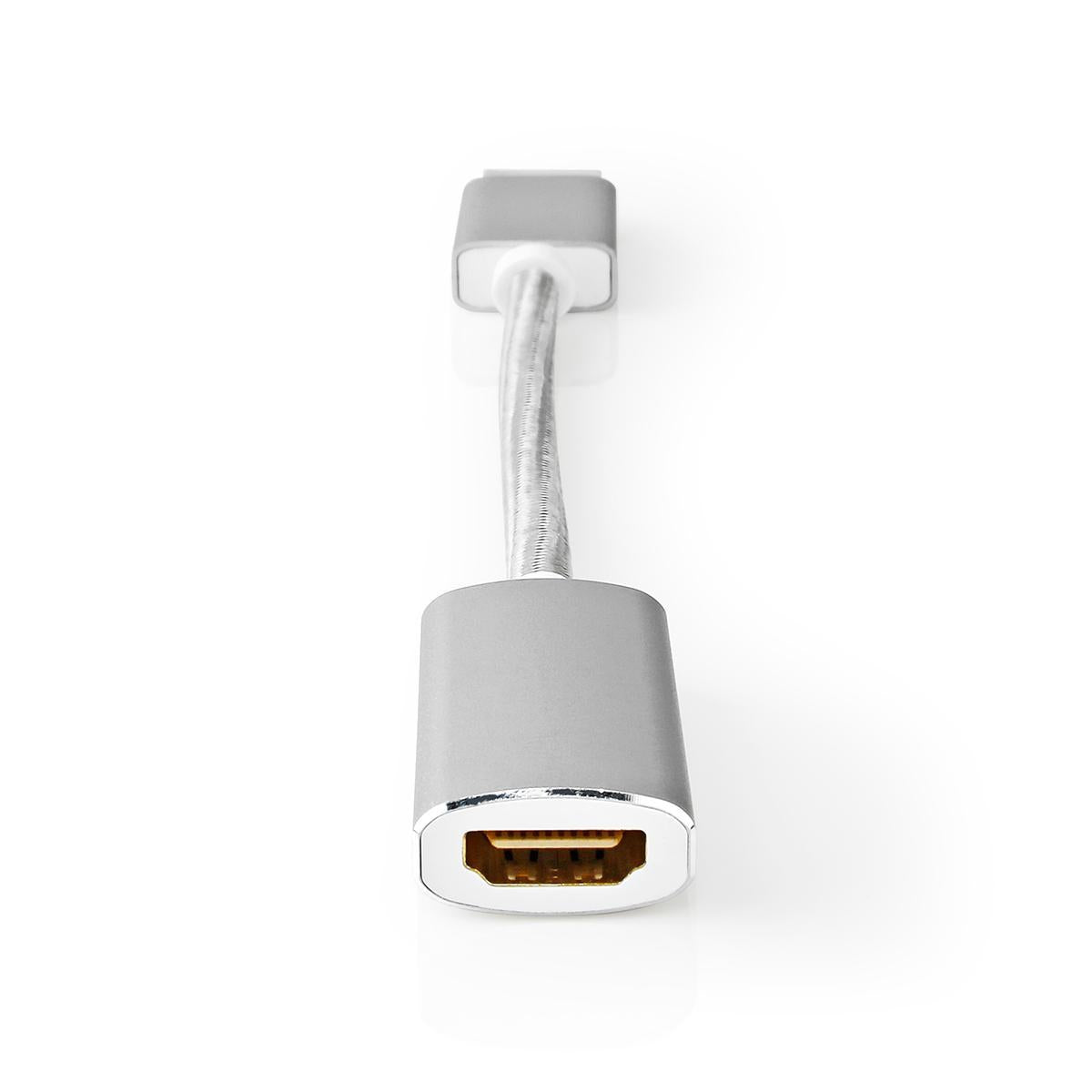 Displayport cable | DisplayPort Male | HDMI™ Output | 4K@60Hz | Gold Plated | 0.20 m | Round | Braided | Silver | Carton with covered window