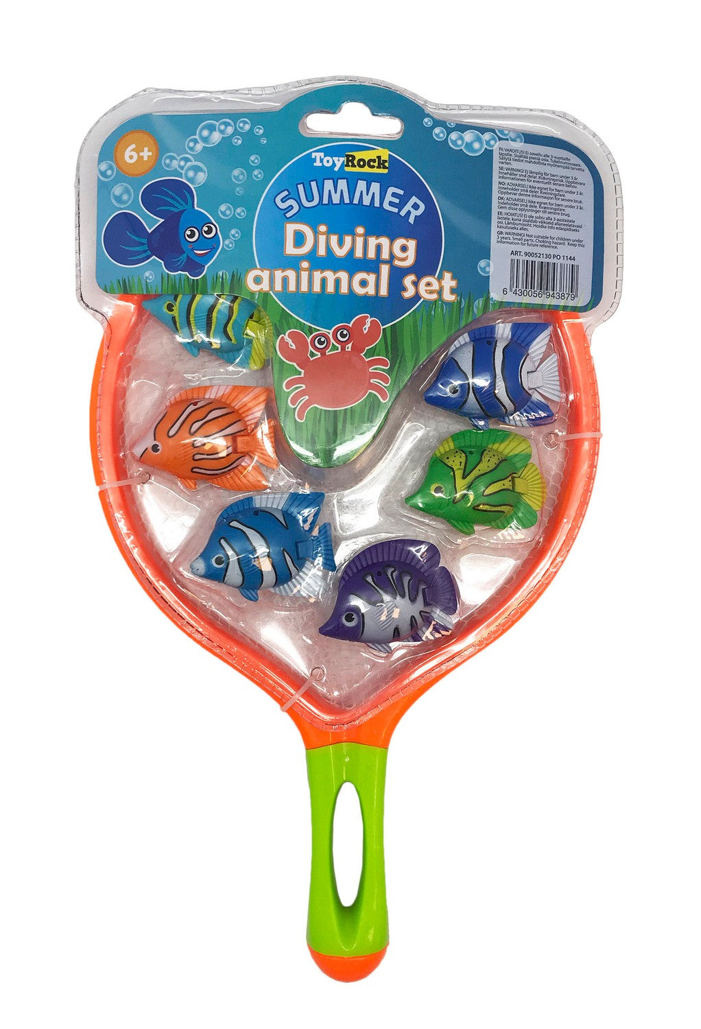 Diving Fish Toy Set with Net for Pool Fun
