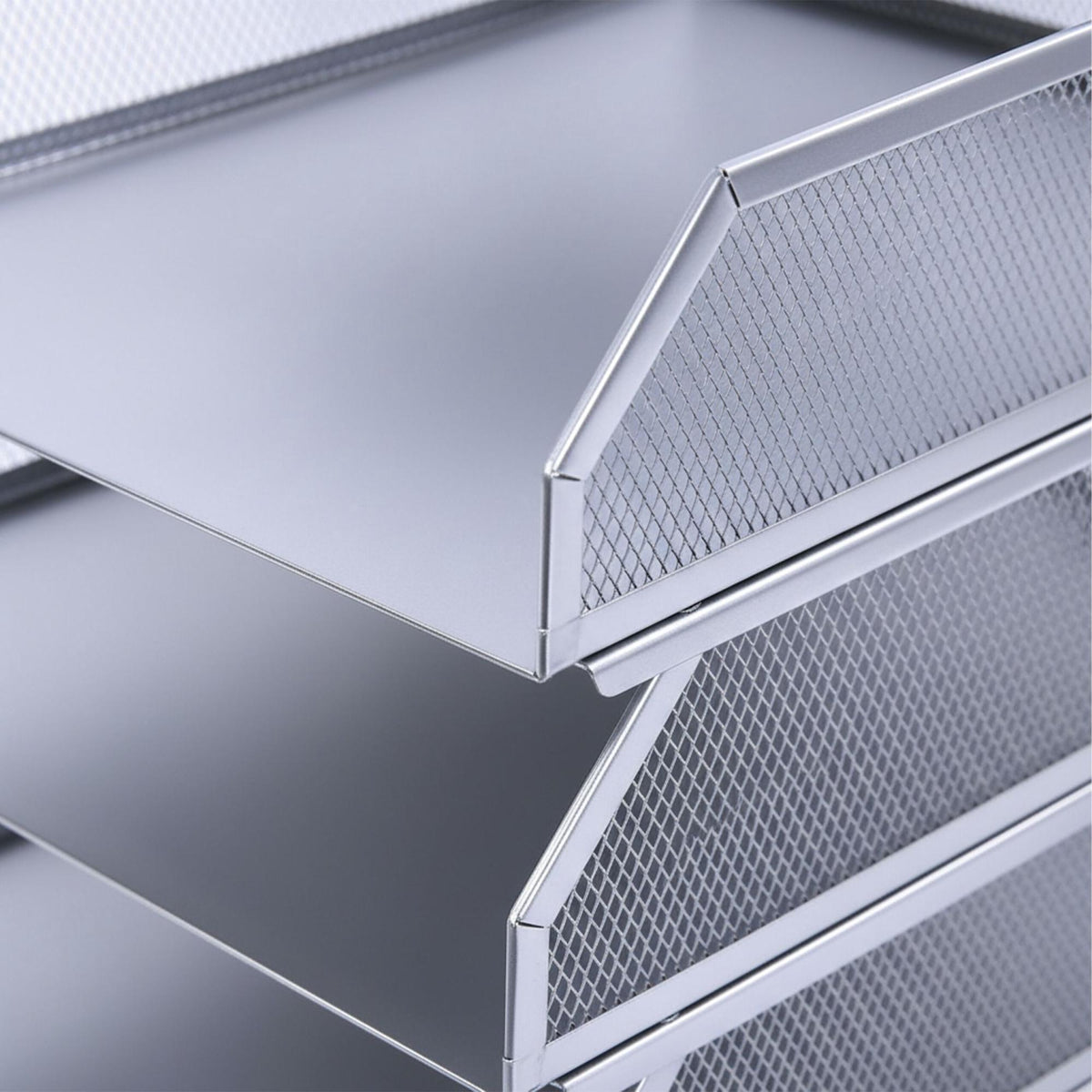 Document Organizer, Metal Mesh, 4-Tier A4 Trays