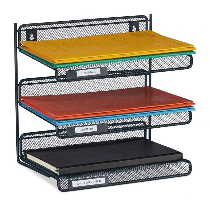 Document compartment in metal with 3 compartments