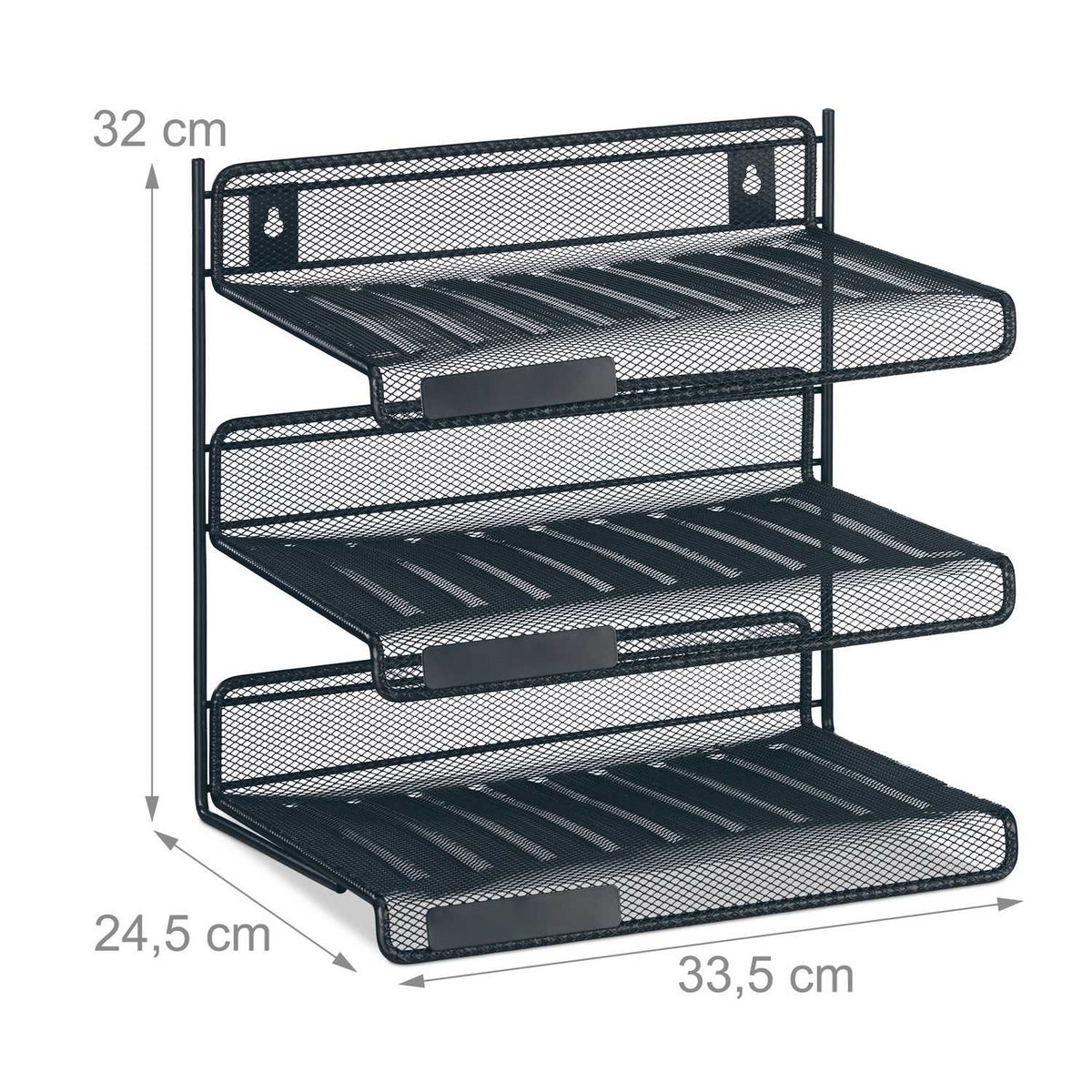 Document compartment in metal with 3 compartments