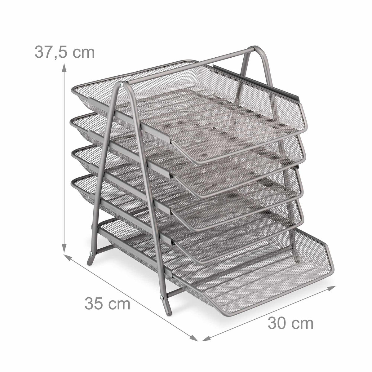 Document compartment in metal with 5 compartments