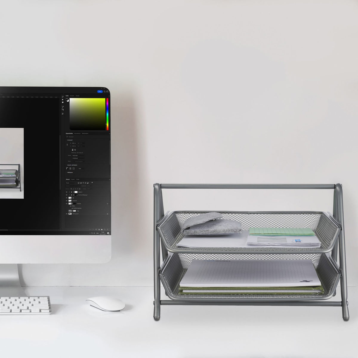 Document compartment with 2 compartments