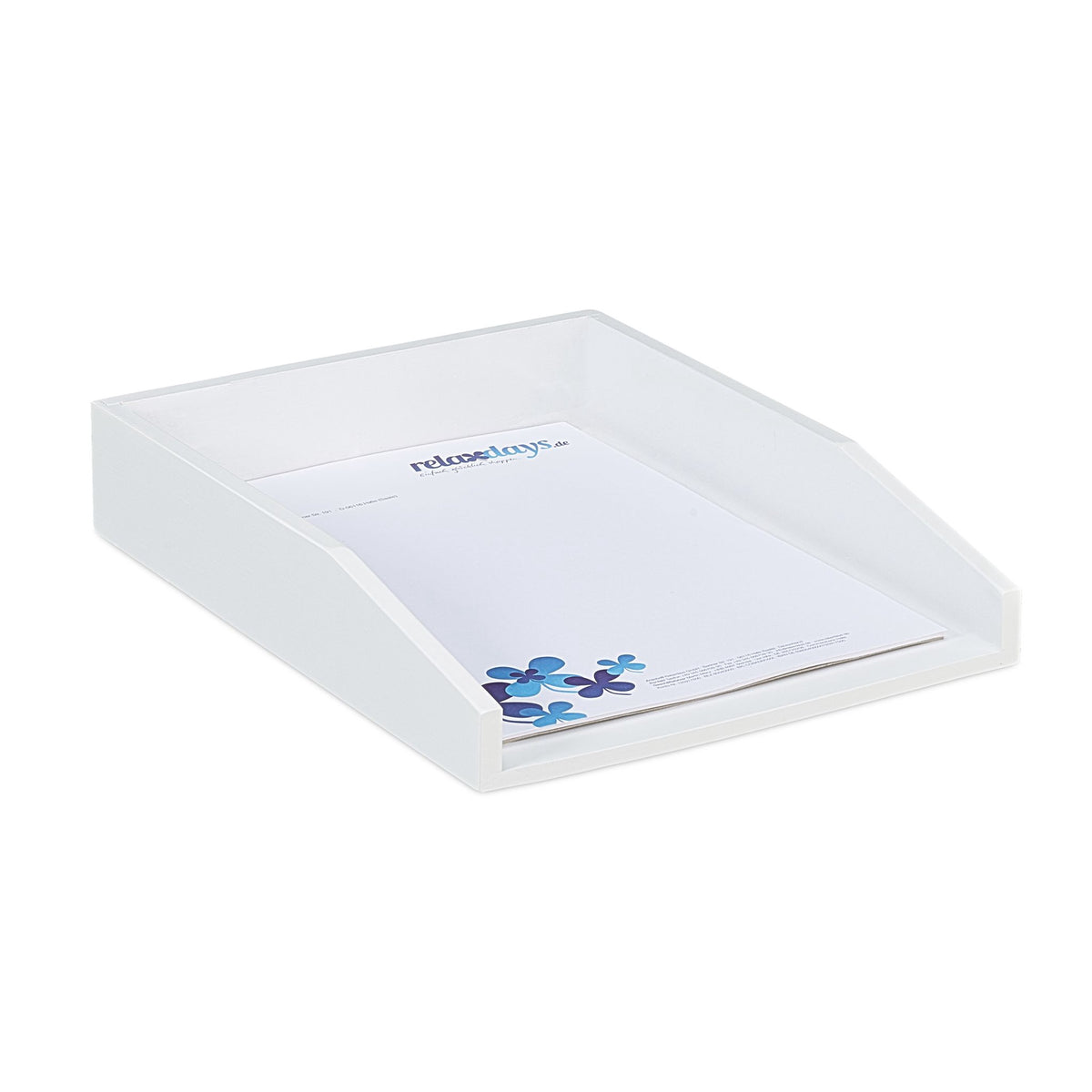 Document holder in bamboo white