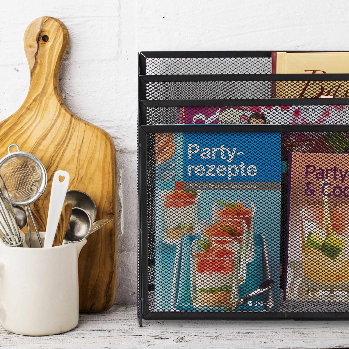 Document holder with 3 shelves