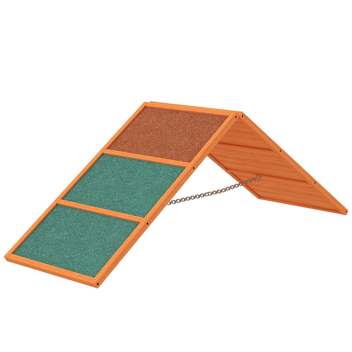 Dog Agility Bridge Agility Equipment for Dogs with Folding Bridge, Non-Slip Surface, Height-Adjustable Agility Device for Garden, 173 x 59 x 66 cm, Orange