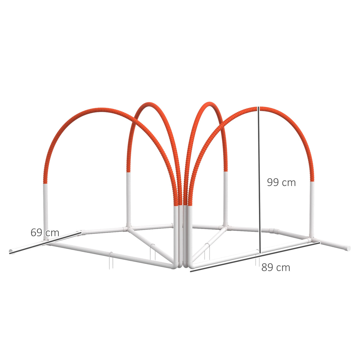 Dog Agility Set, Set of 4 Dog Training with Slalom Poles, Agility Equipment for Dogs with Oxford Carry Bag, Orange
