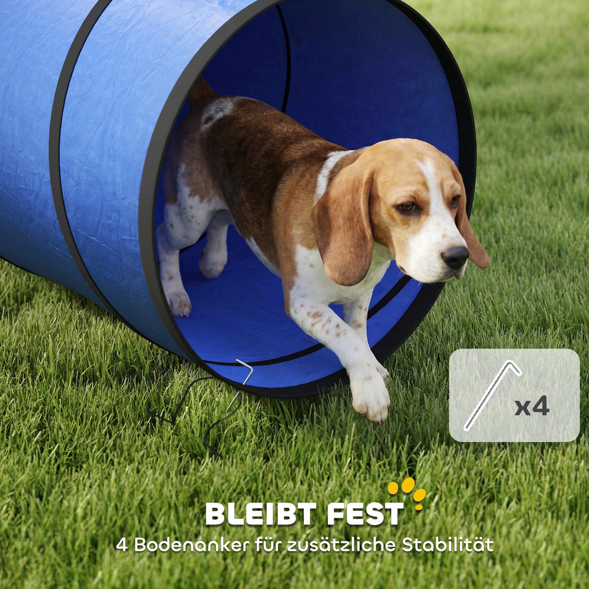 Dog Agility Tunnel, 300cm, Oxford Fabric, with Anchors