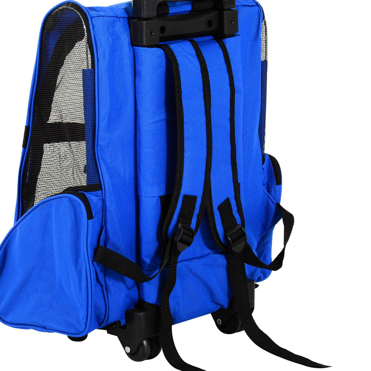 Dog Bag Carrier Bag Dog Trolley 2-In-1, Breathable, Oxford Fabric, Blue, 42X25X55 Cm
