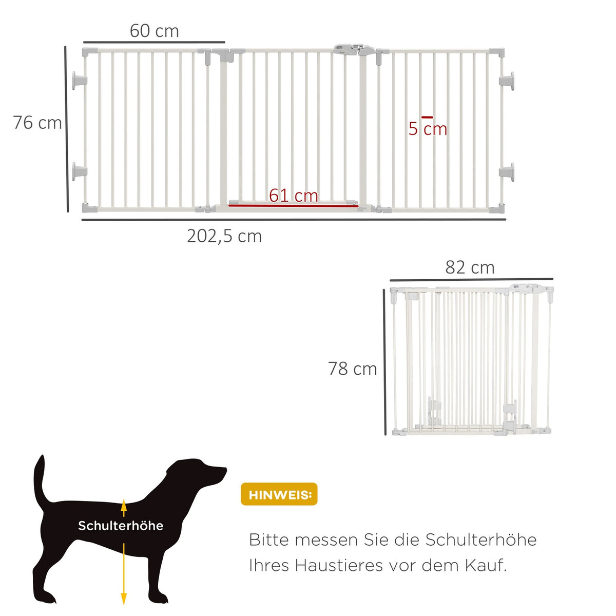 Dog Barrier Configurable Angle Adjustable Folding Automatic Door