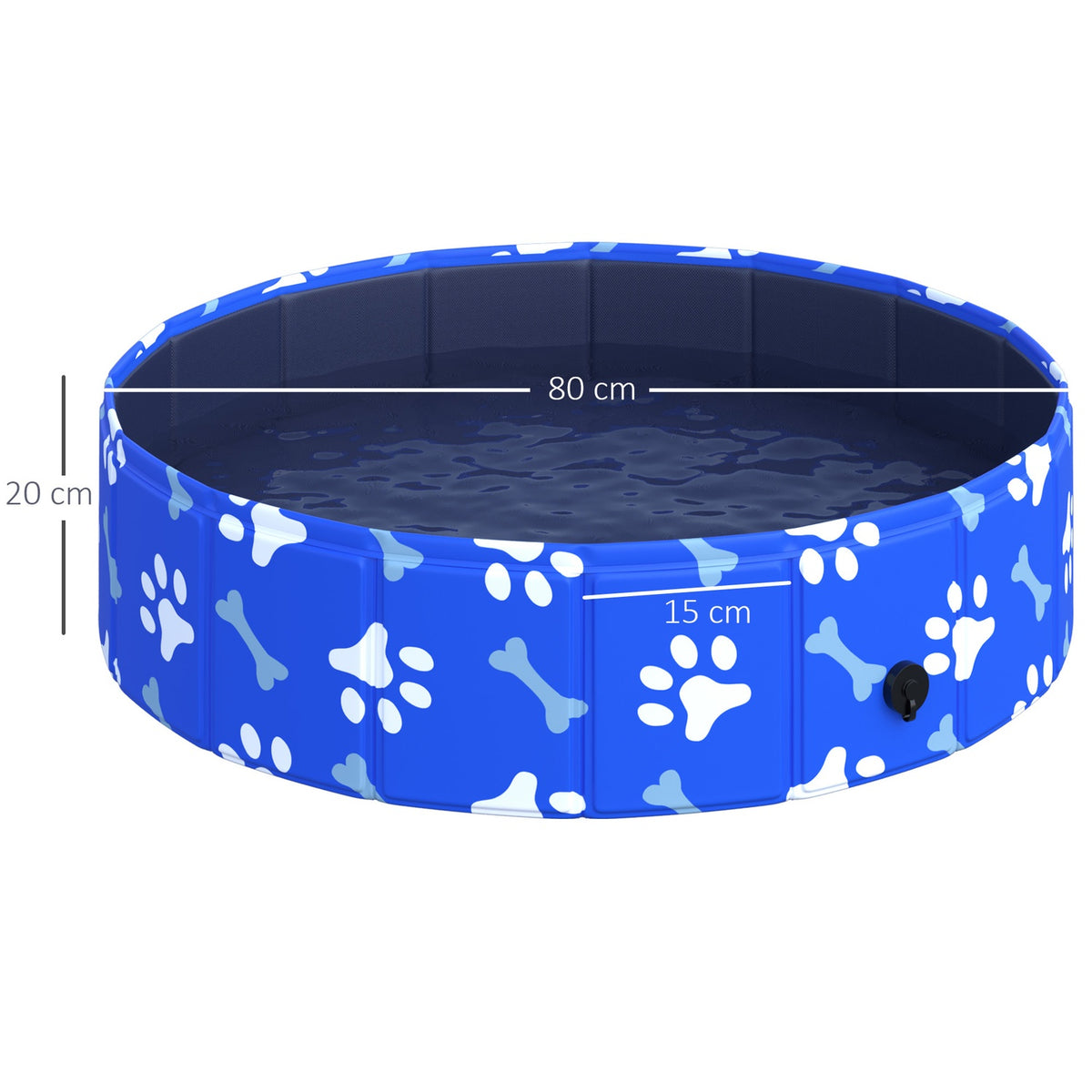 Dog Bathtub Foldable Dog Pool Bathtub Water Basin Dogs/Cats Ø80X20Hcm