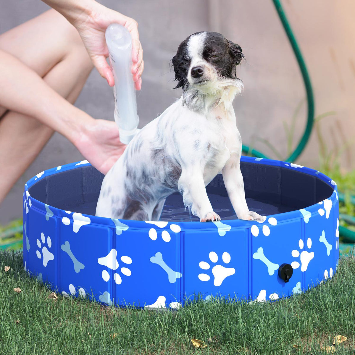 Dog Bathtub Foldable Dog Pool Bathtub Water Basin Dogs/Cats Ø80X20Hcm