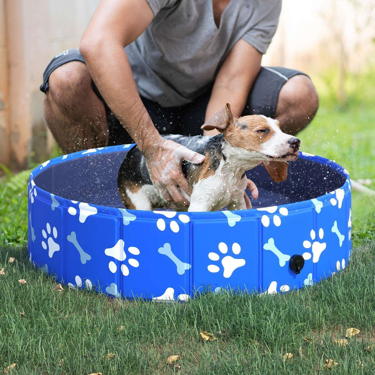 Dog Bathtub Foldable Dog Pool Bathtub Water Basin Dogs/Cats Ø80X20Hcm