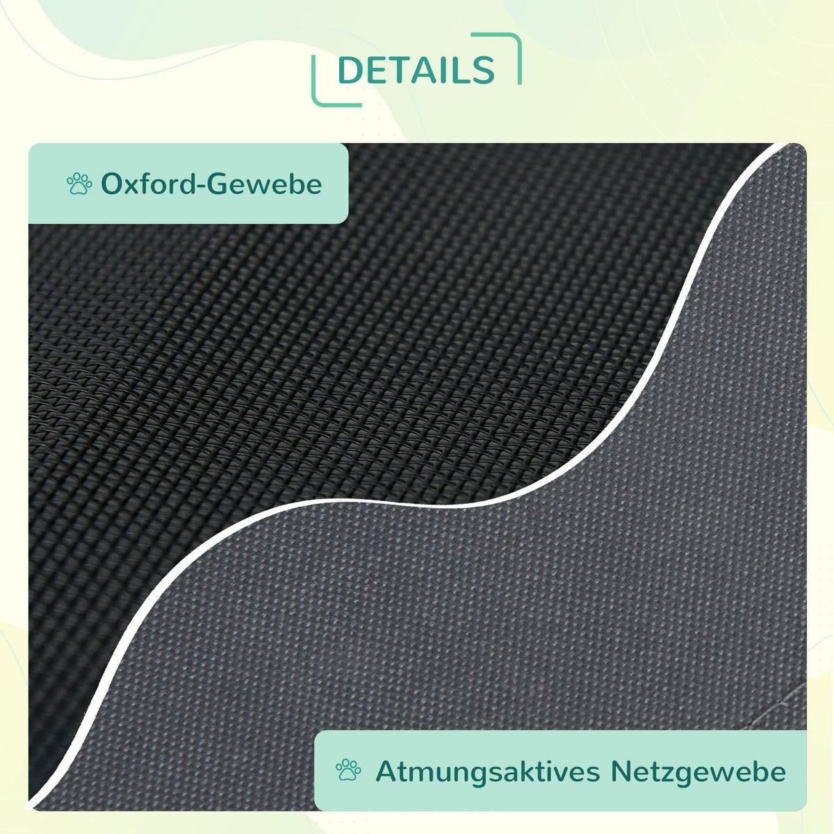 Dog Bed Canopy Breathable Taffeta Fabric Gray 92X76X90Cm