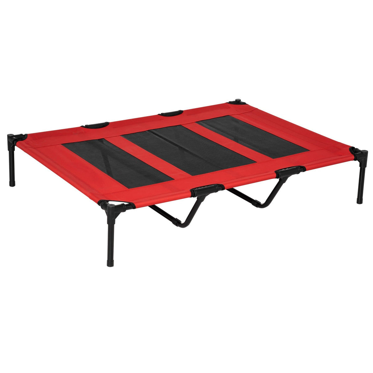 Dog Bed Elevated Pet Bed Dog Lounger Sleeping Place For Large Dogs Metal Oxford Red