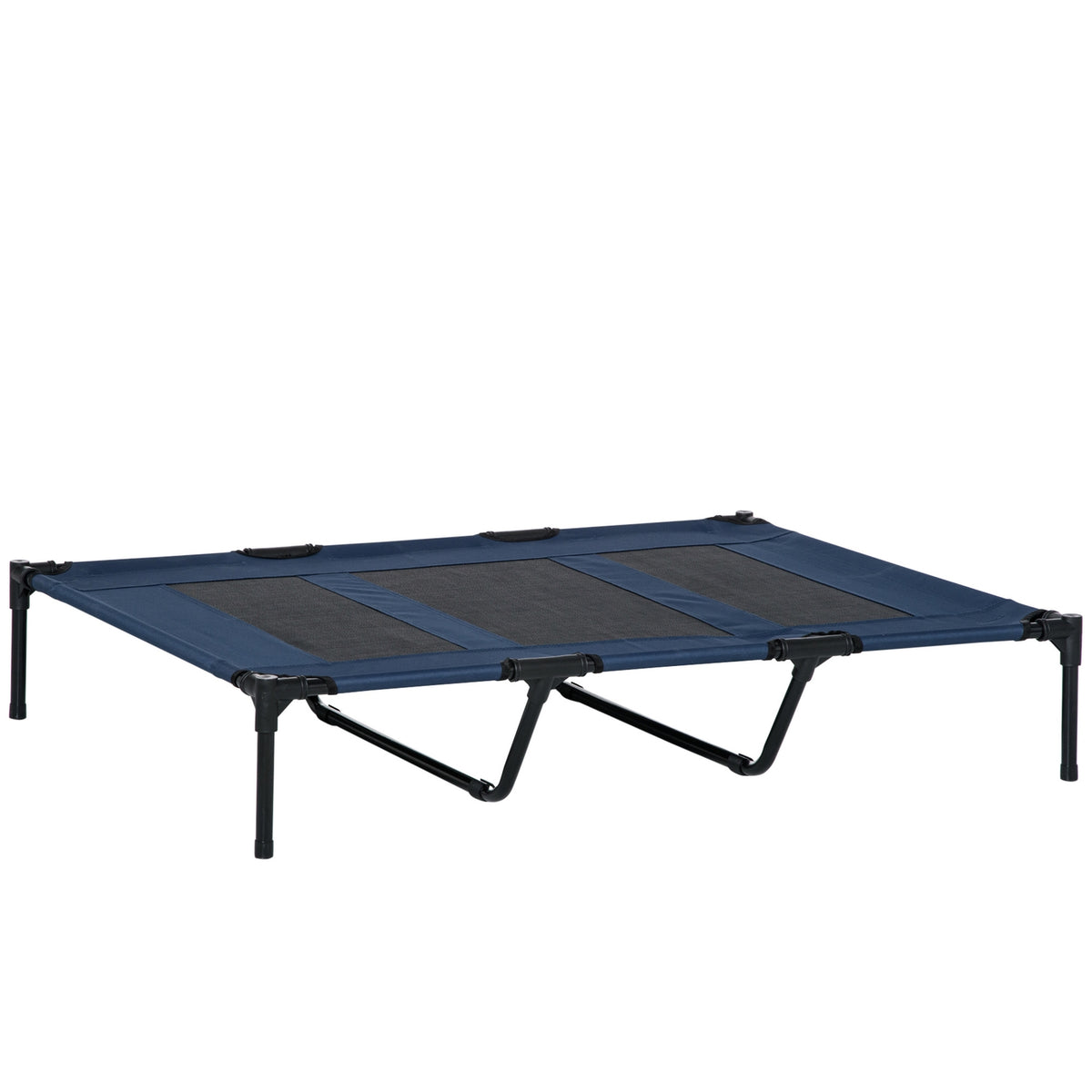 Dog Bed Outdoor Dog Lounger Cat Bed Metal Oxford Fabric Dark Blue 122X92X23Cm
