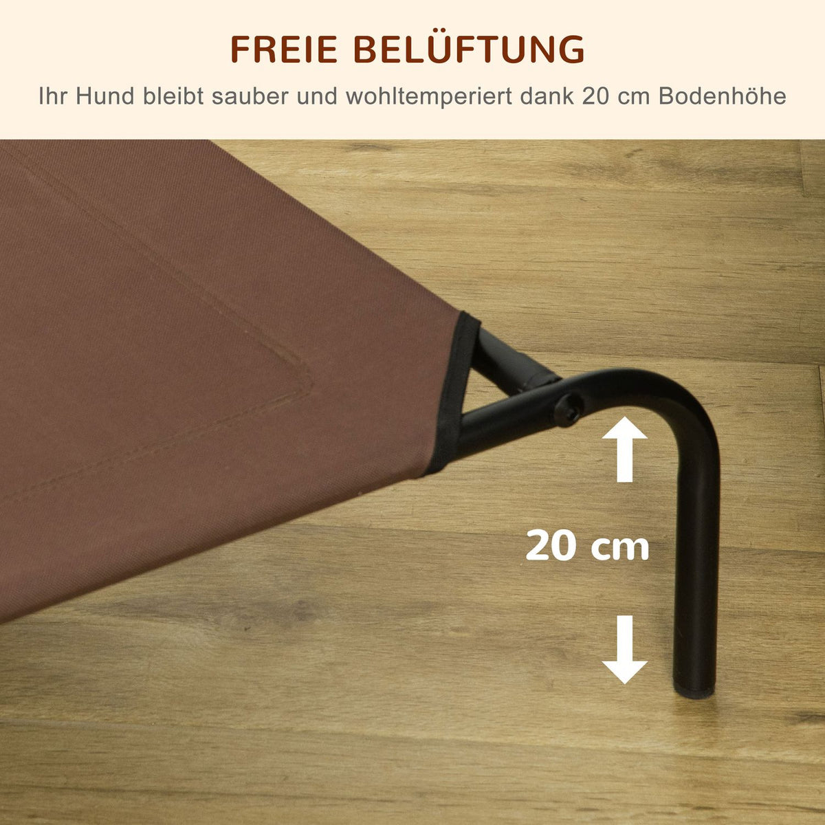 Dog Bed Outdoor Dog Lounger & Cat Bed With Replacement Cover, 110X68X20Cm