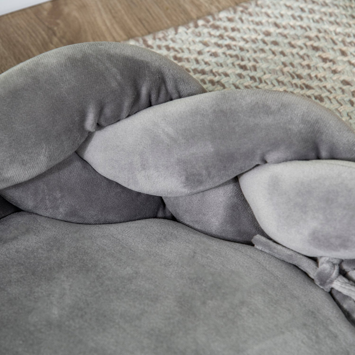 Dog Bed Round Cat Bed, Dog Sofa With Washable Donut Cushion, Velvet