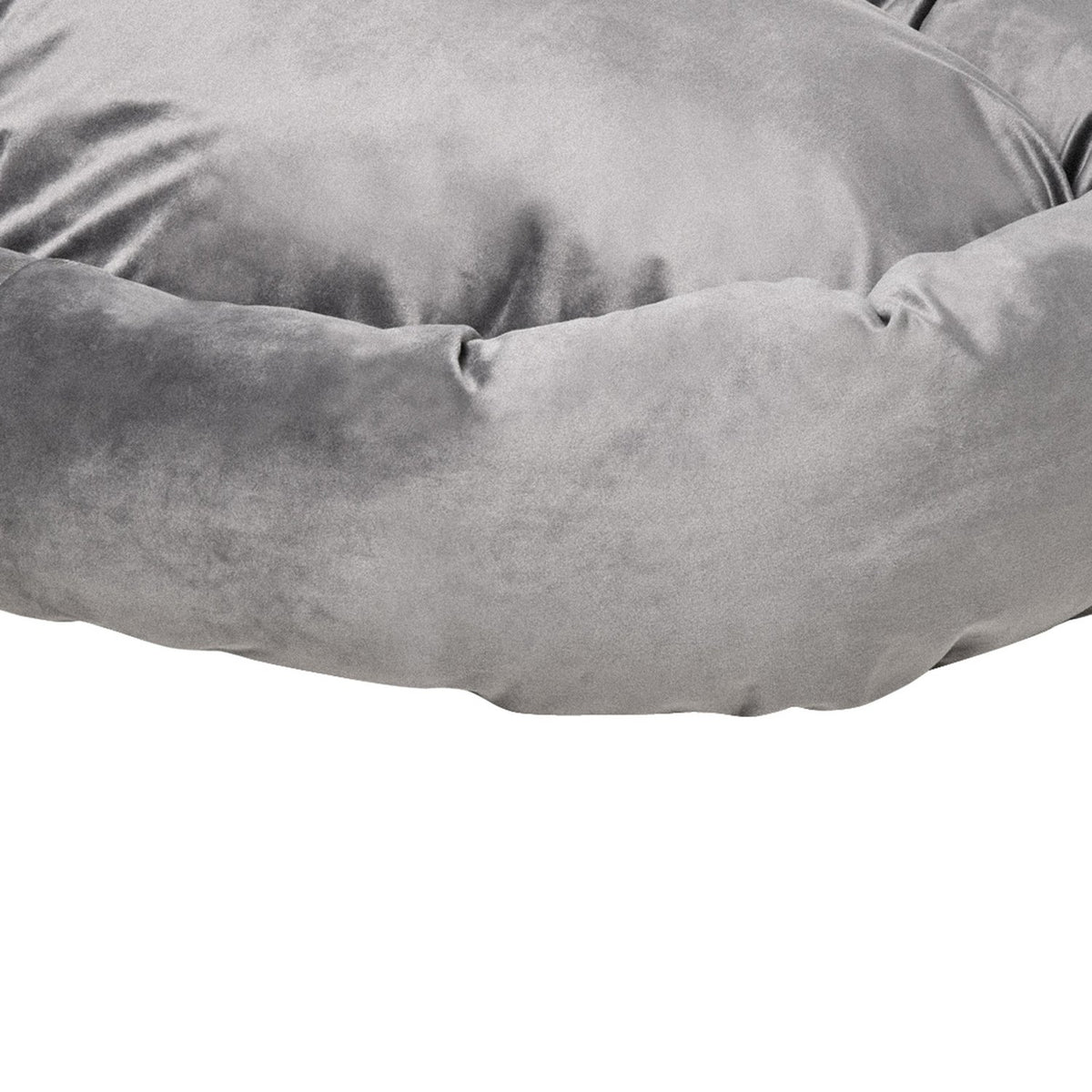 Dog Bed Round Pet Bed Made Of Velvety Polyester, Dark Gray, Removable & Washable, For Dogs & Cats