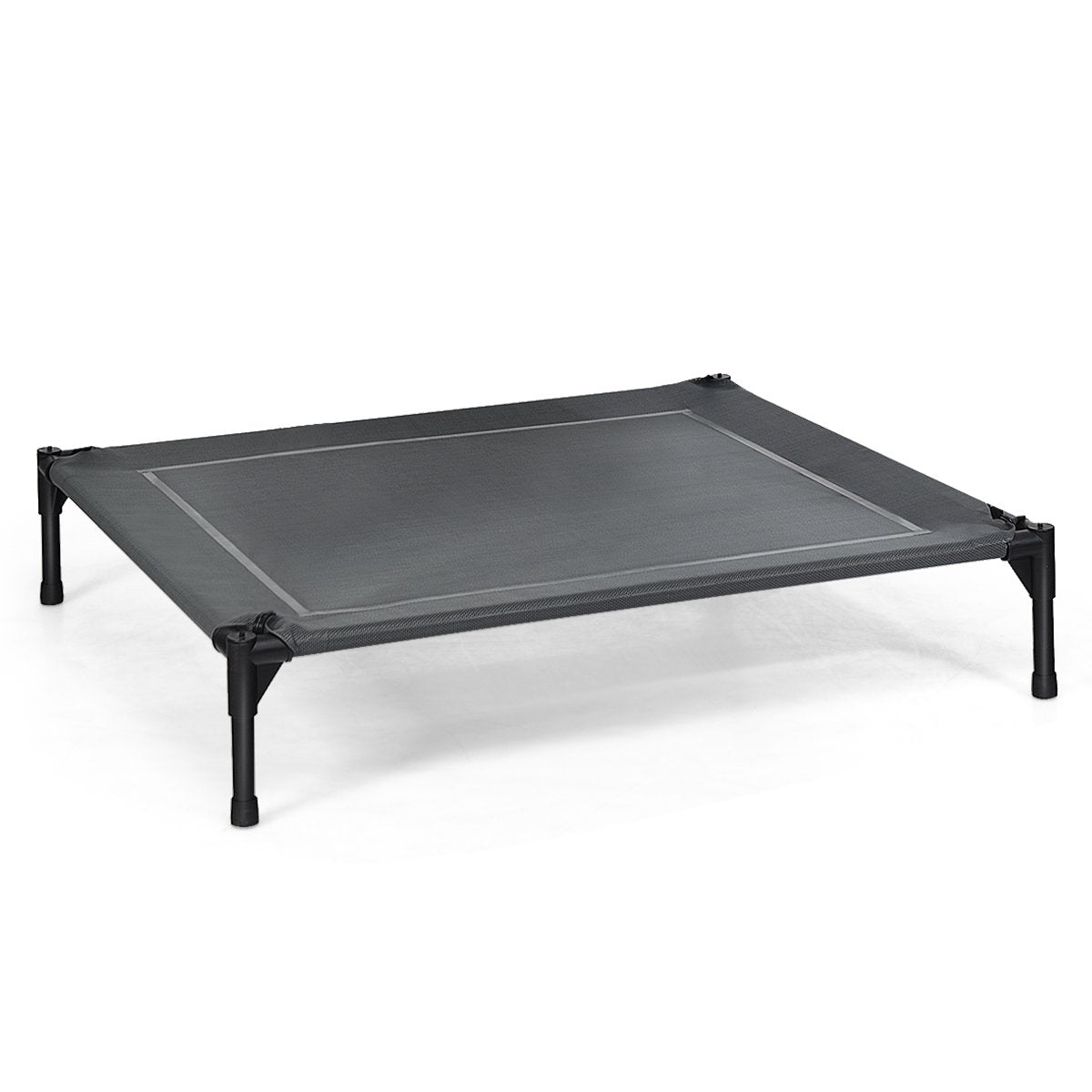 Dog Bed with Canopy Dog Lounger Garden Pet Bed and Tent 105 x 87 x 89 cm Gray