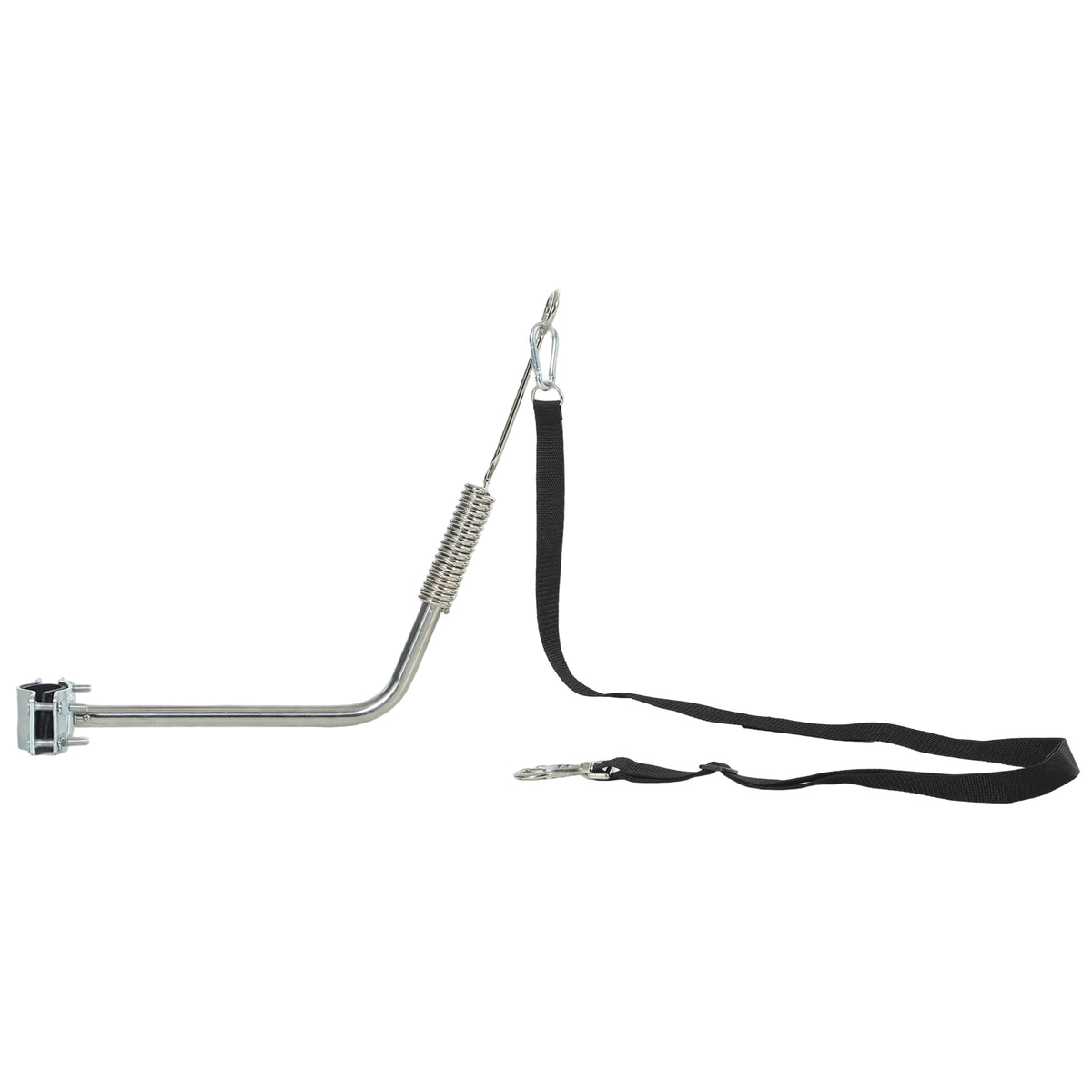 Dog Bike Leash with Shock Absorbers, Adjustable, Silver/Black