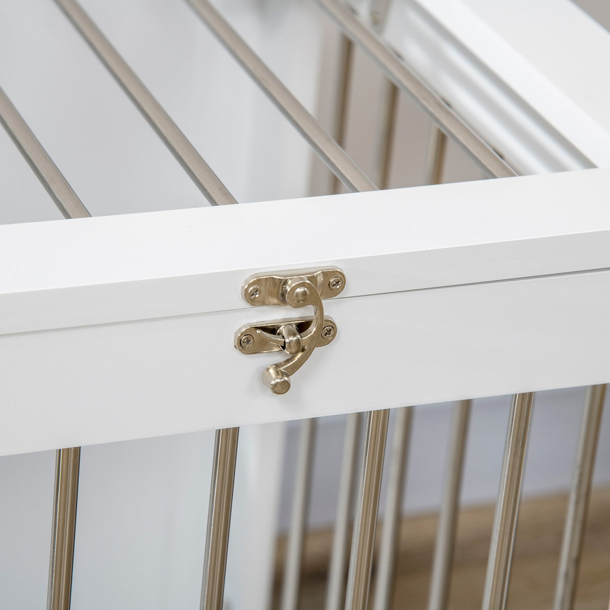 Dog Cage, Dog House, Pet Cage For Medium Dogs, Dog Crate With Doors, Dog House, Transport Cage, White, 80 X 50 X 56.5 Cm