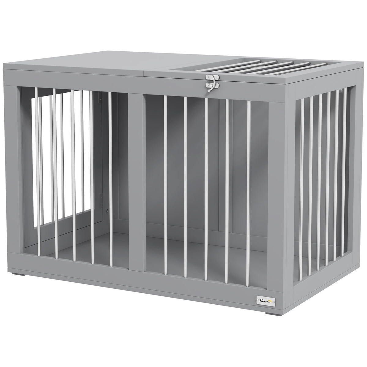 Dog Cage Home Dog House Pet Cage For Medium Dogs Dog Crate With Doors Dog House Transport Cage Gray 80 X 50 X 56.5Cm