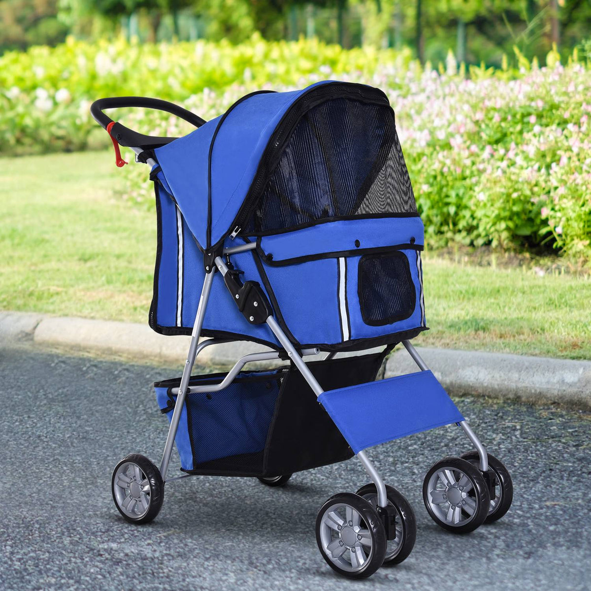 Dog Cart Dog Buggy Pet Dog Buggy Stroller Jogger Trailer Blue