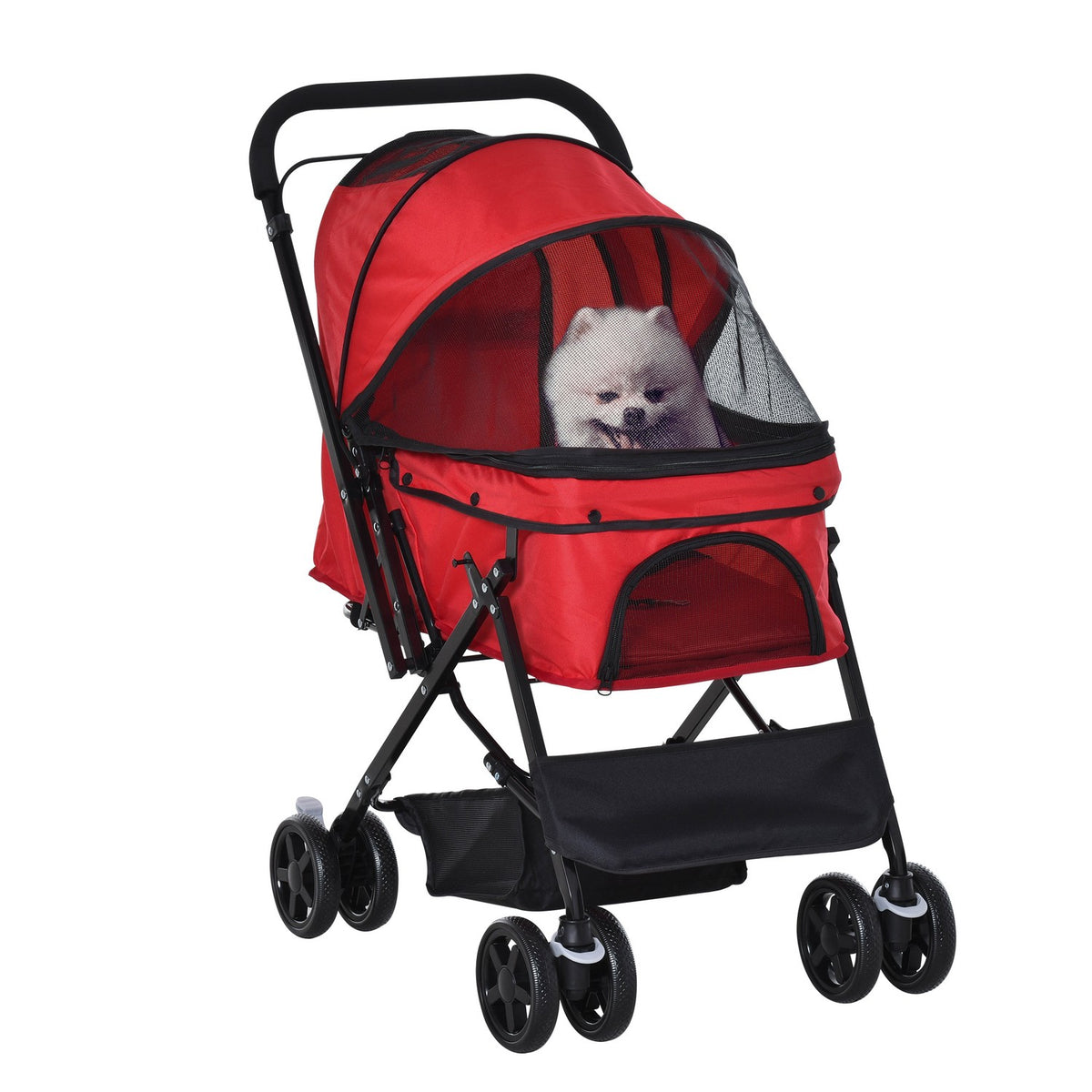 Dog Cart Oxford Red 76.5X52X95Cm Small Dogs & Cats