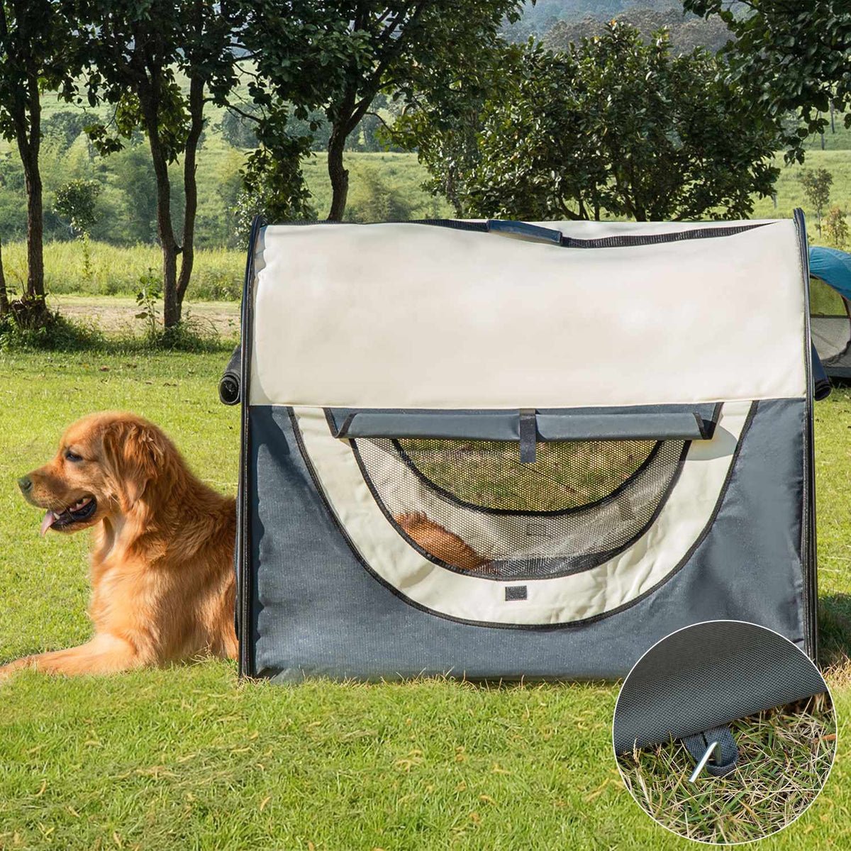Dog Crate Foldable Dog Transport Box Pet Backpack With Cushion Travel Bag Transport Box For Animal Waterproof Oxford Fabric Dark Gray