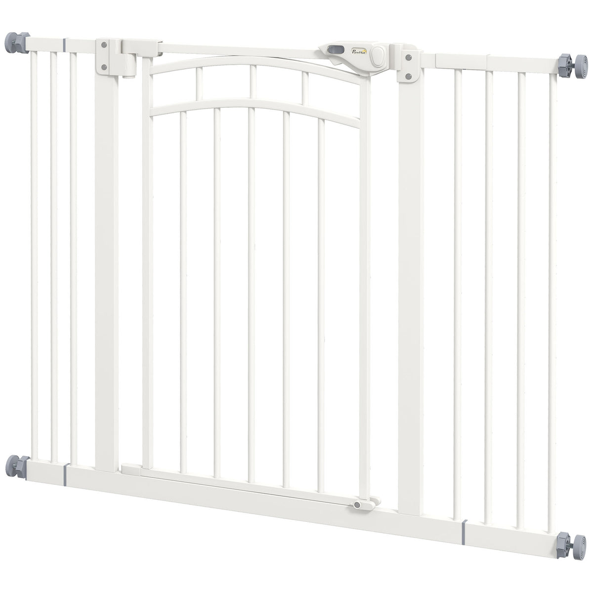 Dog Door Gate Barrier With Automatically Closing Door, 74-100 Cm, Chimney Guard, No Drilling For Small To Medium Dogs