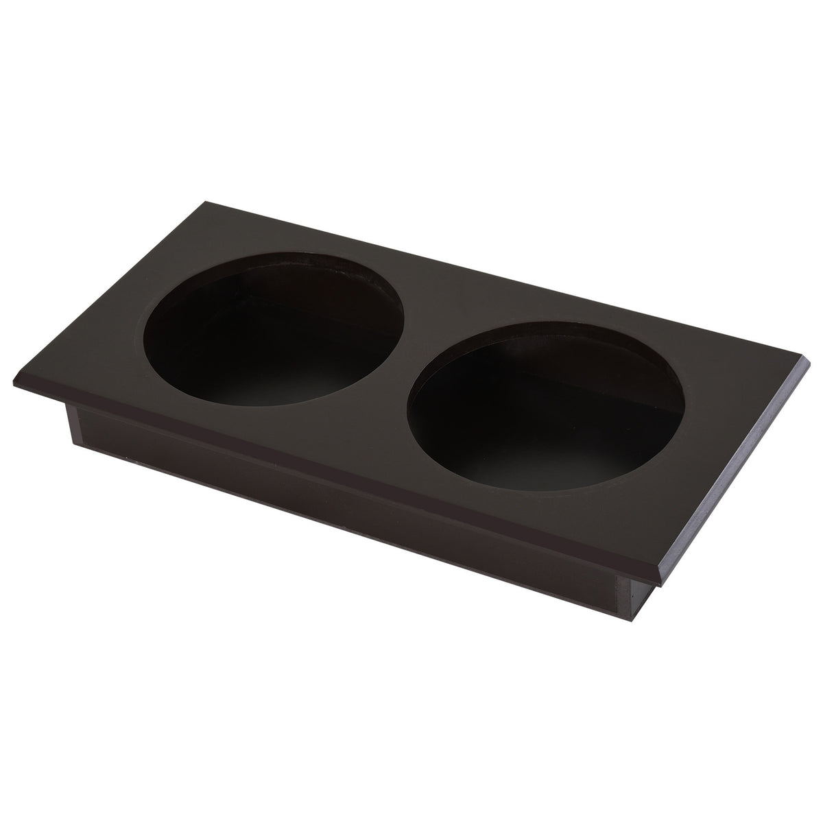 Dog Feeding Bowl With Storage Space 2 Bowls Feeding Station Stainless Steel Bowl Cat Bowl Mdf Stainless Steel Espresso 60 X 30 X 41 Cm