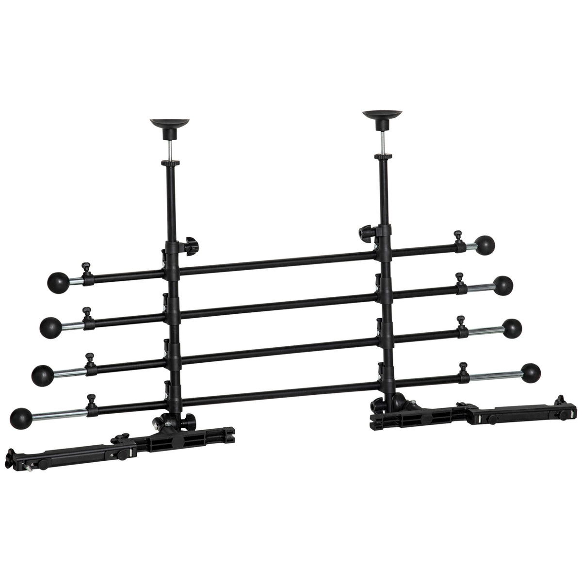 Dog Guard Car Dog Gate Divider, Car Divider With Non-Slip Pvc Feet, Black, 85-140X40-50Cm