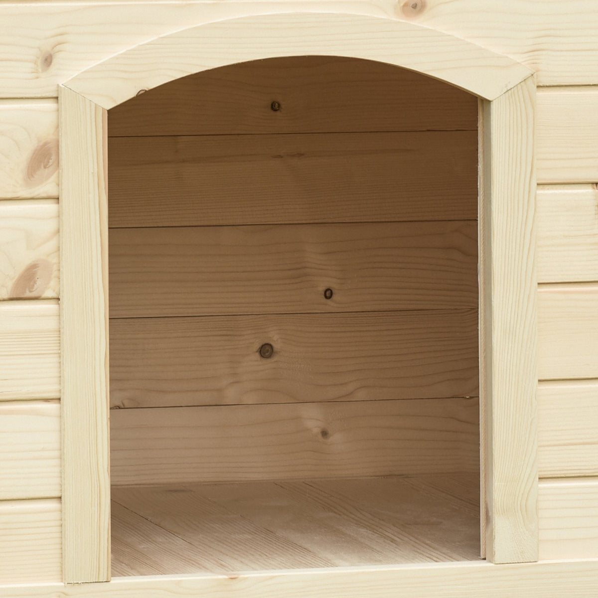 Dog Kennel Foldable Dog House Made Of Solid Wood, Natural, 78X51X62Cm