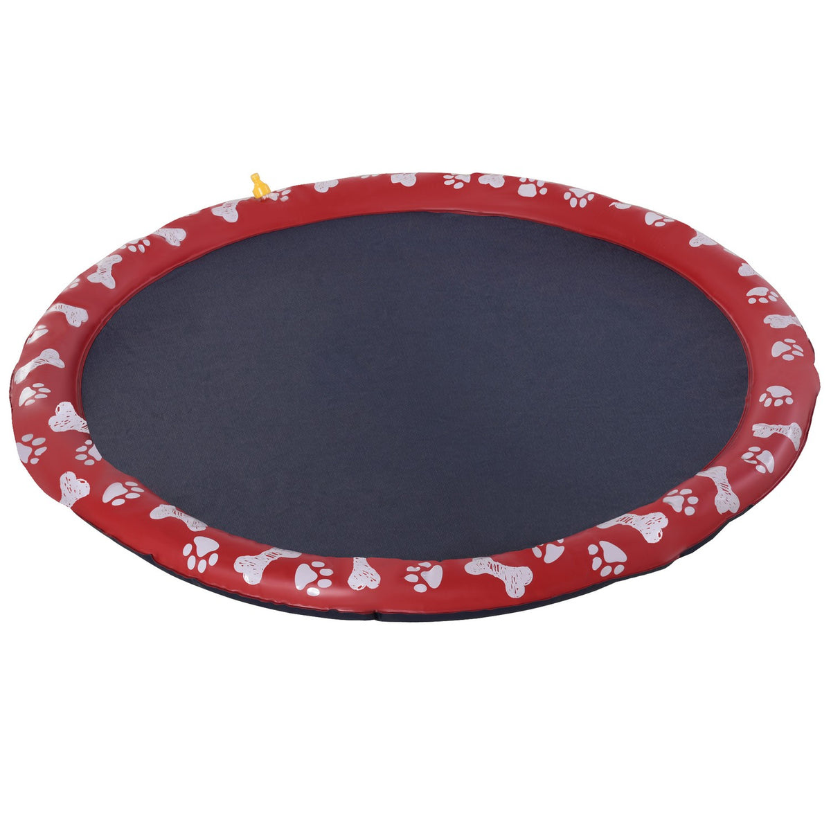 Dog Pool For Dogs, Water Mat Diameter 150 Cm Dog Paddling Pool Spray Water Play Mat, Non-Slip, For Garden, Camping, Red