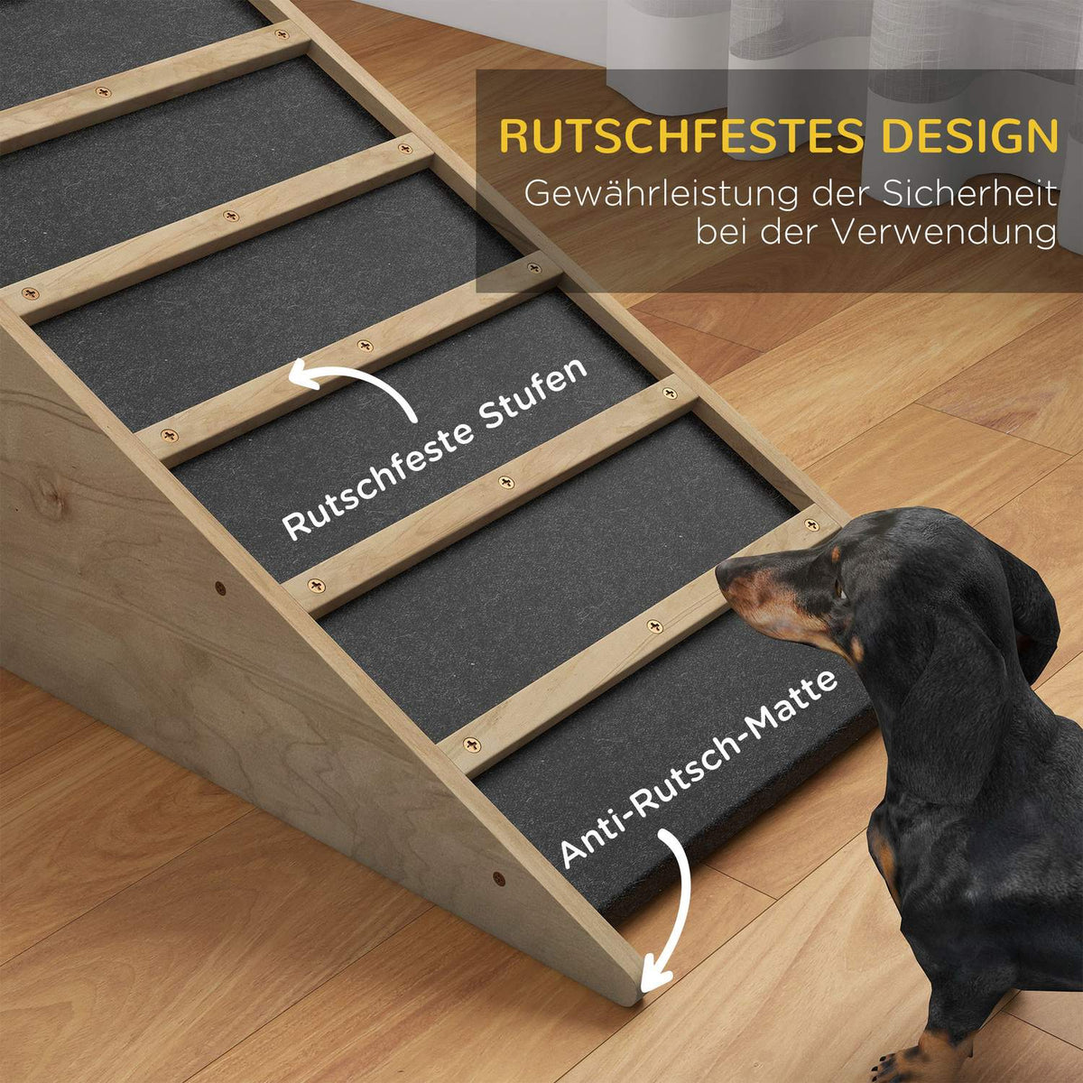 Dog Ramp Non-Slip Pet Ramp For Trunk, Entry Aid For Medium Dogs Up To 20Kg, 90X40X45Cm