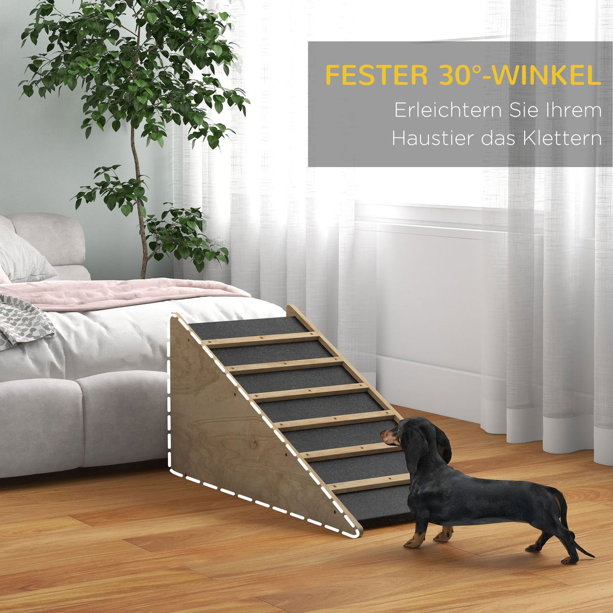 Dog Ramp Non-Slip Pet Ramp For Trunk, Entry Aid For Medium Dogs Up To 20Kg, 90X40X45Cm