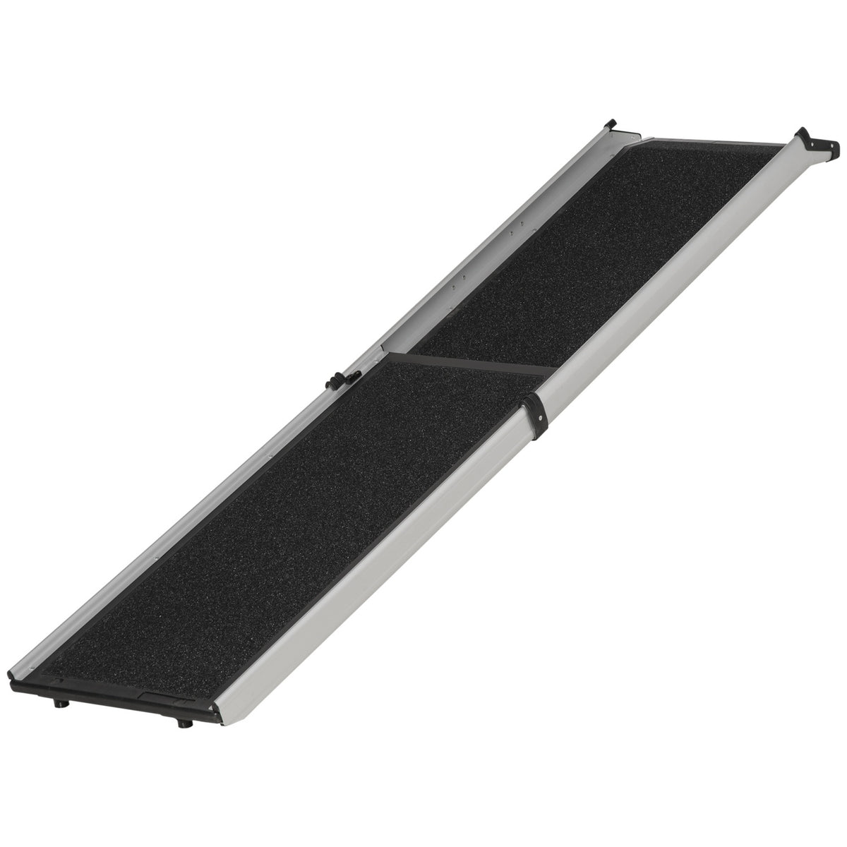Dog Ramp Pet Ramp Foldable Dog Stairs With Carry Handle Telescopic Car Ramp Animal Ramp Non-Slip Aluminum Black + Silver 183 X 42 X 6.5 Cm