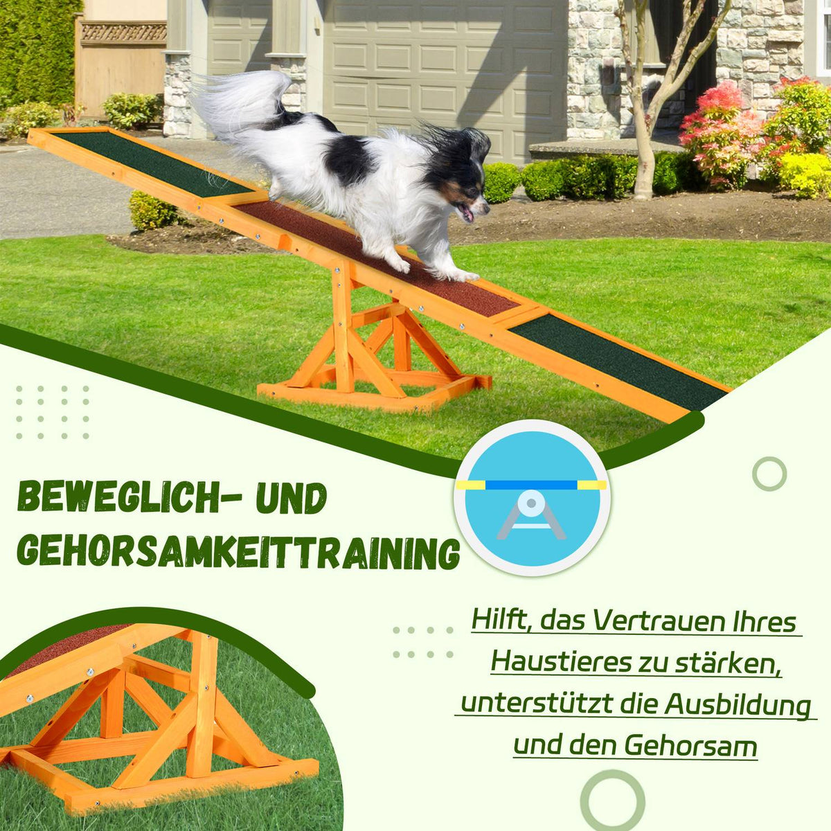 Dog Rocker Dog Agility Rocker Puppy Toy Dog Sports 180 X 30 X 30 Cm