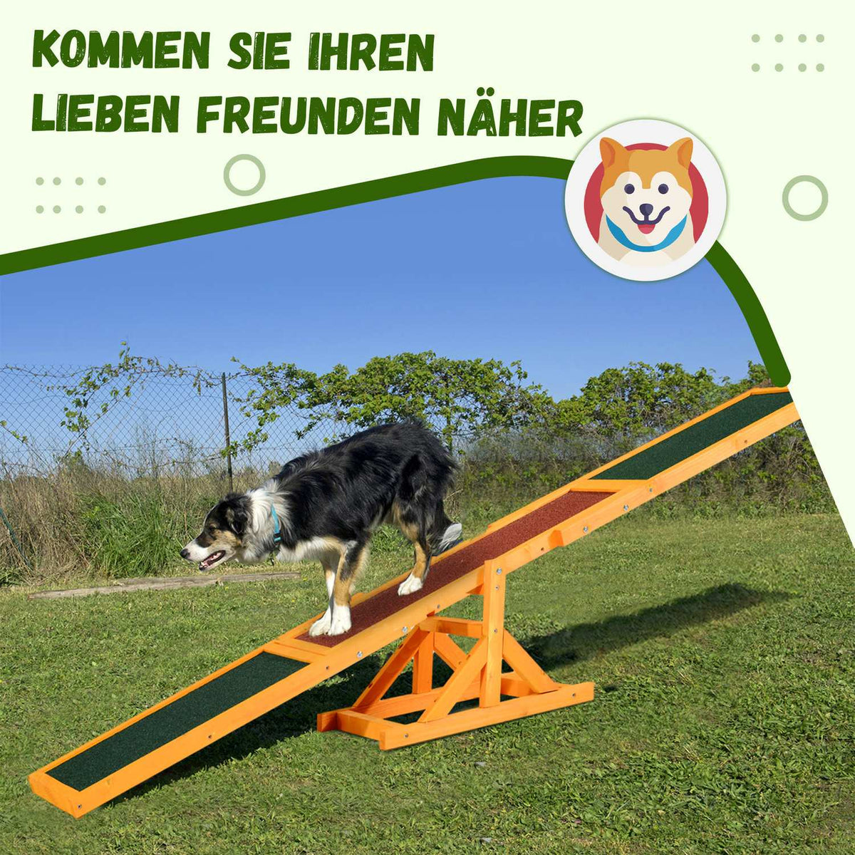 Dog Rocker Dog Agility Rocker Puppy Toy Dog Sports 180 X 30 X 30 Cm