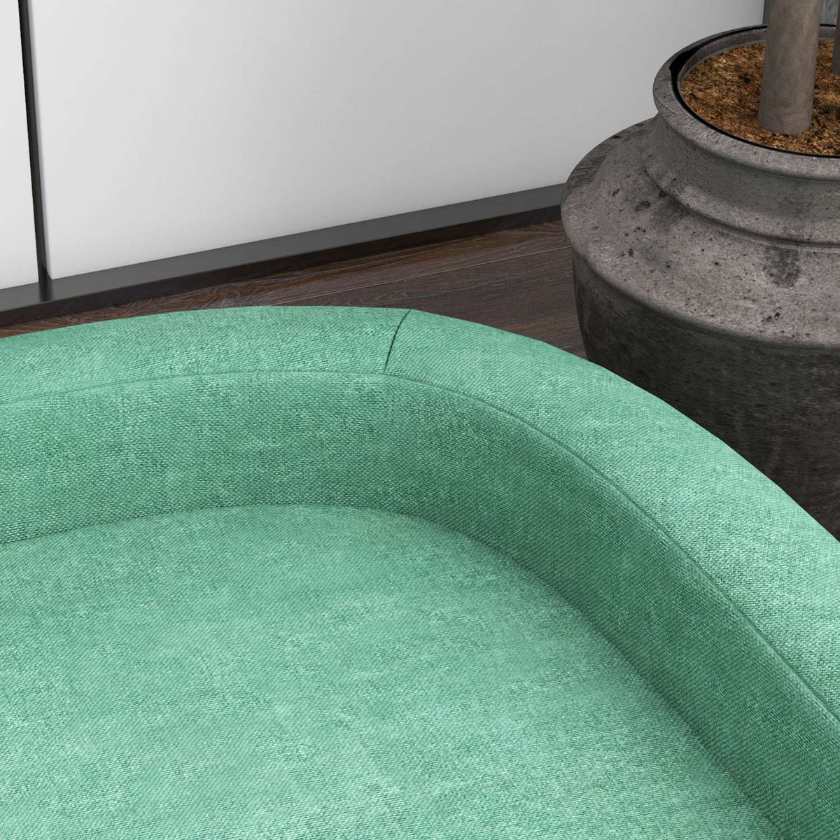 Dog Sofa Comfortable Pet Sofa With Cushion, Ideal For Large Dogs, Elevated Design, Wooden Legs, Green, 98X67X25Cm