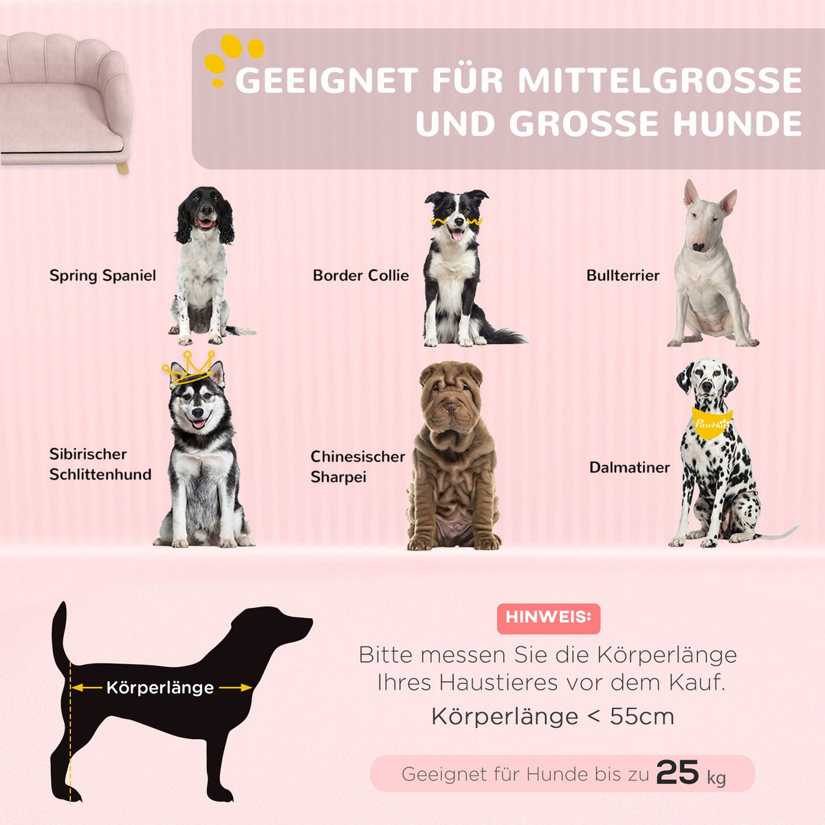 Dog Sofa Dog Couch Washable Cover Pet Sofa with Backrest and Wooden Legs Cat Sofa for Medium Dogs under 25kg Pink