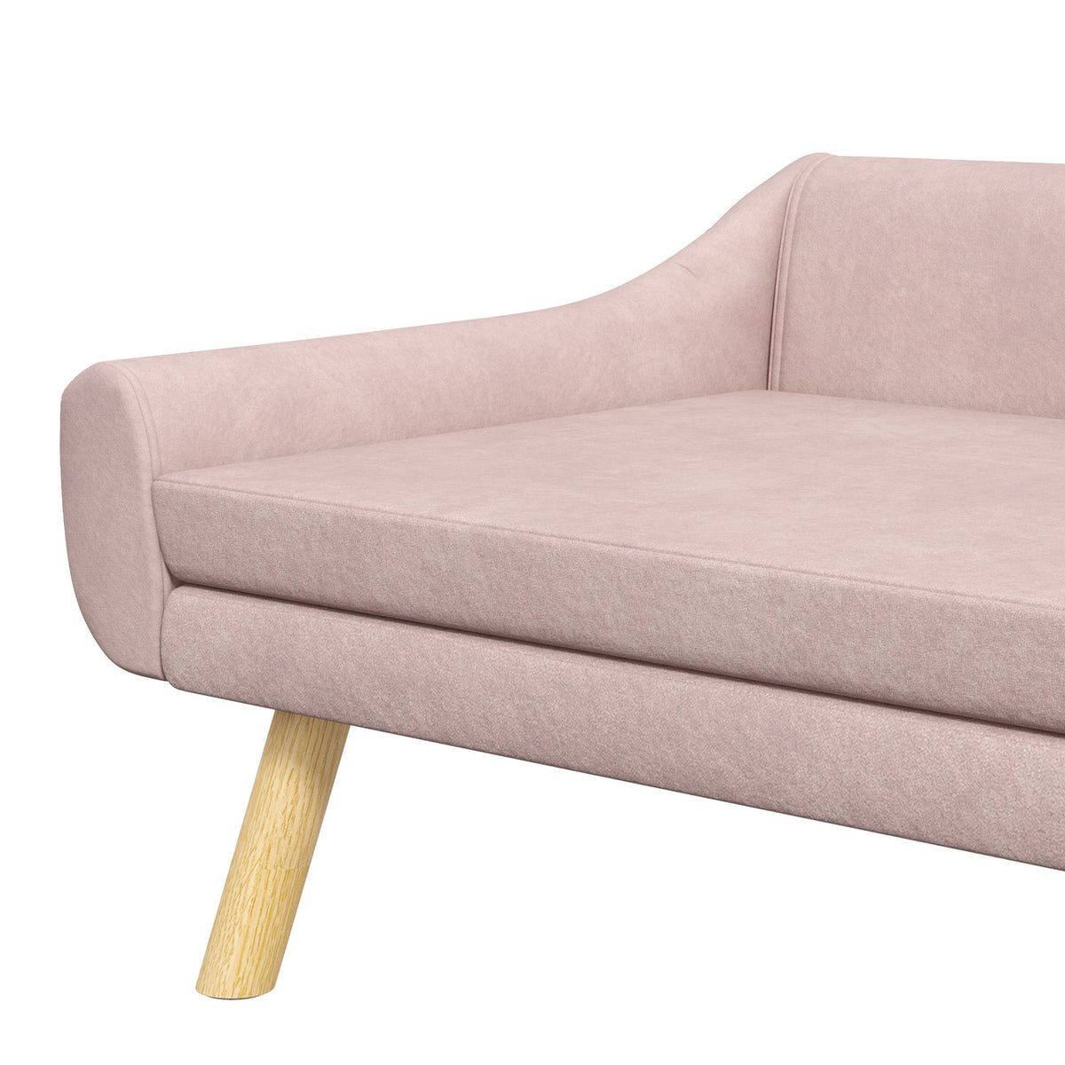 Dog Sofa Elegant Cat Sofa With Backrest, Ideal For Medium/Large Dogs, Velvet, Pink, 102X58.5X42.5Cm