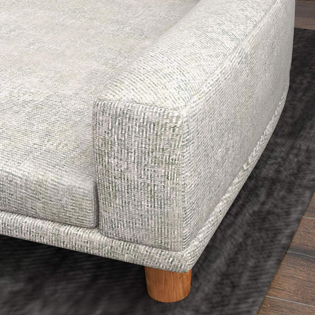 Dog Sofa, Pet Sofa Cat Sofa with Cushion, Dog Bed for Large Dogs, Dog Couch with Raised Design, Dog Chair with Wooden Legs, Gray, 98 x 67 x 25 cm