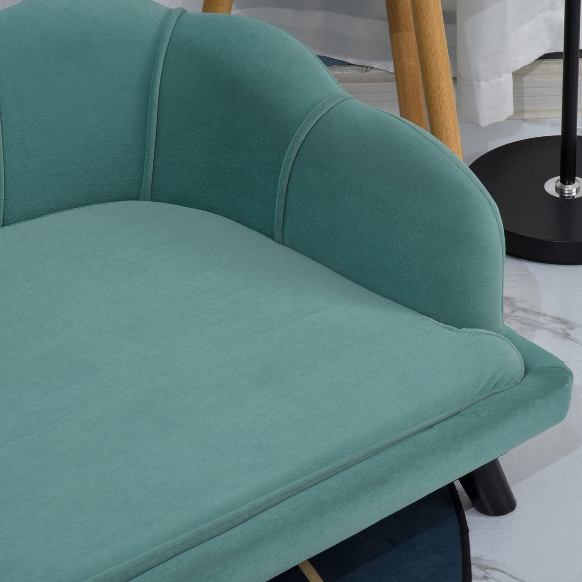 Dog Sofa Pet Sofa With Backrest & Wooden Legs, Soft Cover, Cat Sofa, Green, 98.5X60.5X35.5Cm