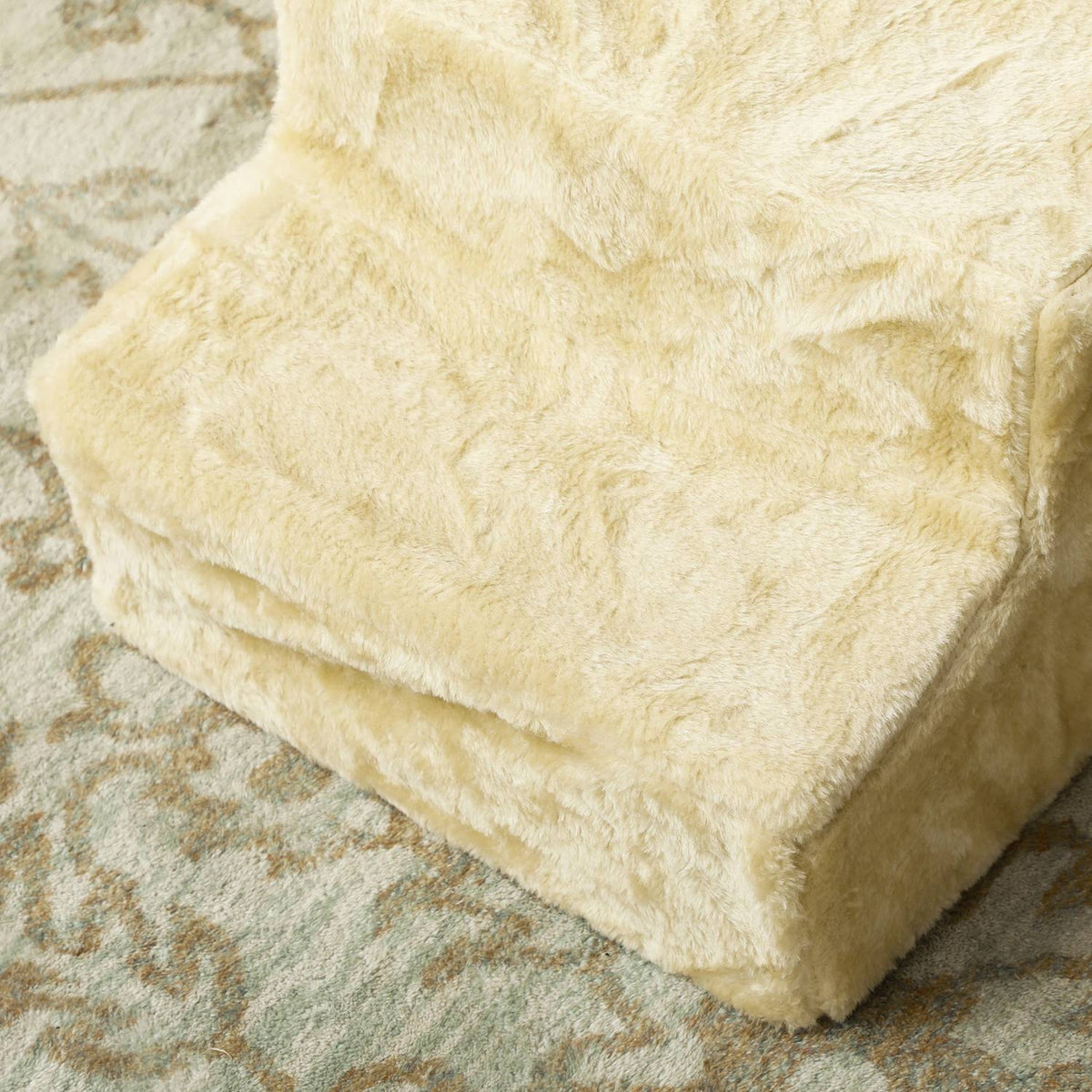 Dog Stairs 3-Step 35 cm Pet Stairs with Plush Look Cat Stairs for Bed Sofa Cats up to 4.5 kg Beige